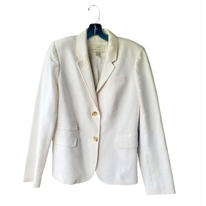 J Crew Schoolboy Blazer Women's Size 10 %100 Linen & Cotton